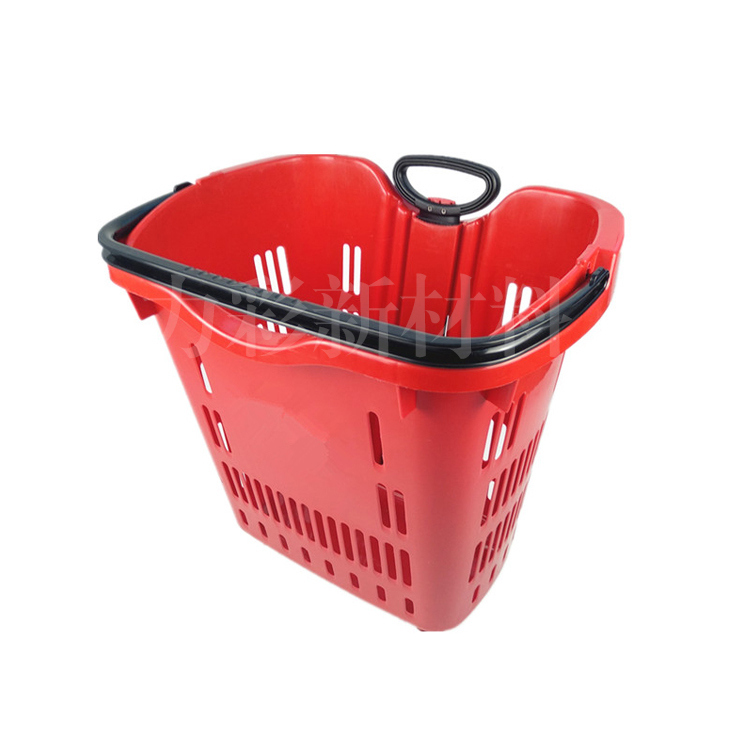 LC-TL-9 Two-wheeled shopping basket with aluminum alloy handle